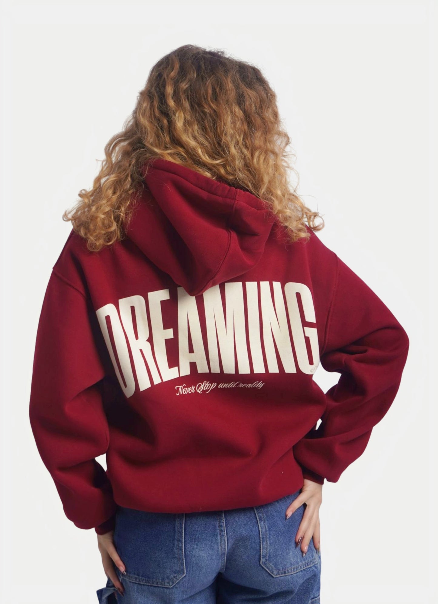 BURGUNDY HOODIE ' DREAMING '