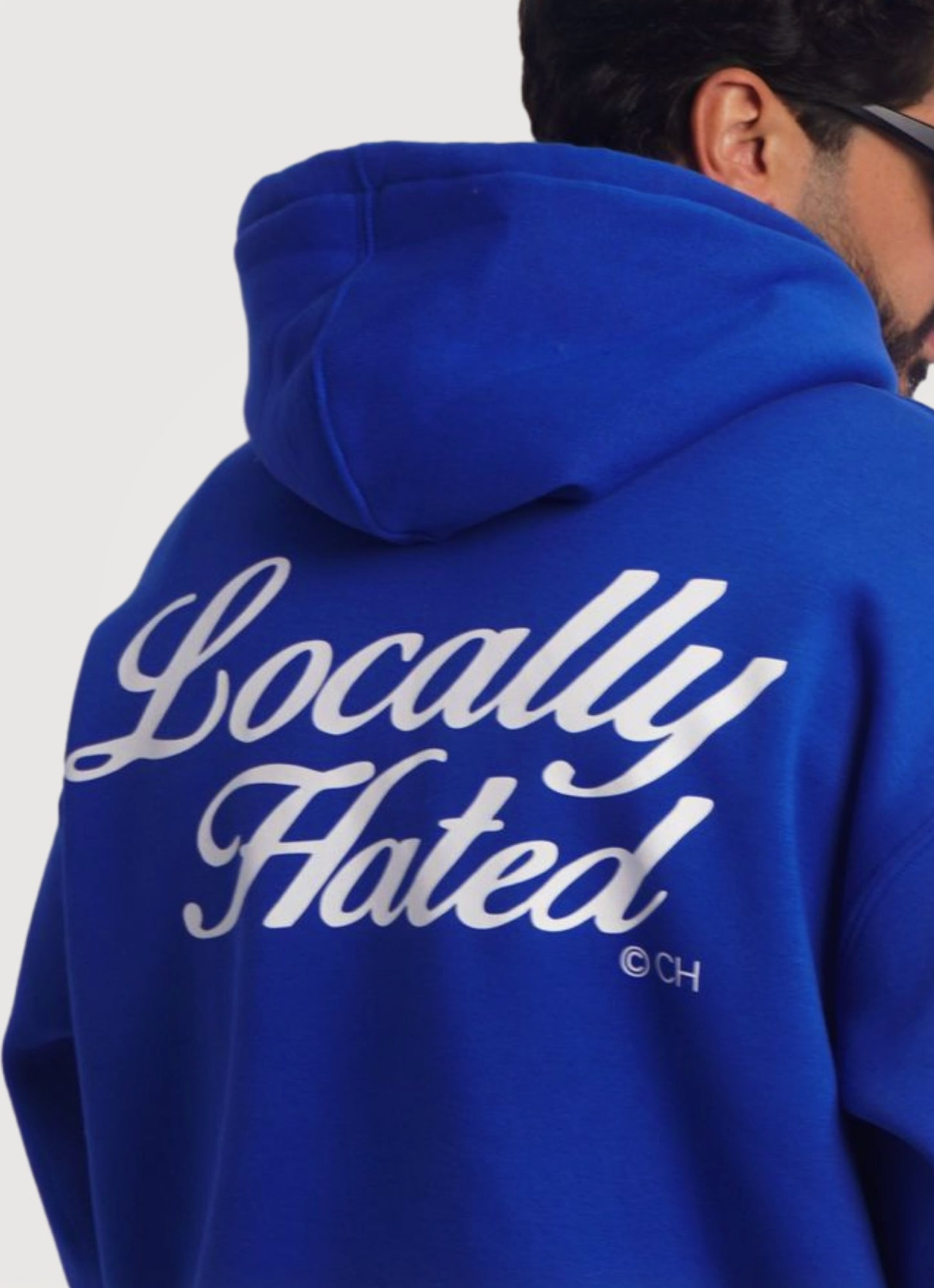 BLEU HOODIE ' LOCALLY HATED '
