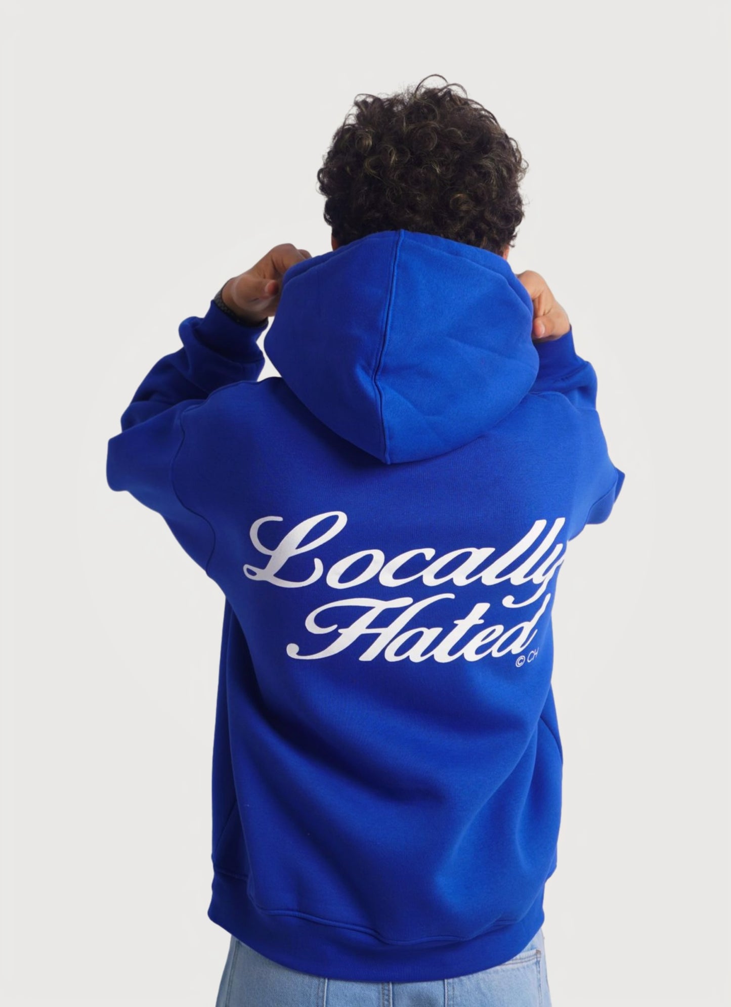 BLEU HOODIE ' LOCALLY HATED '