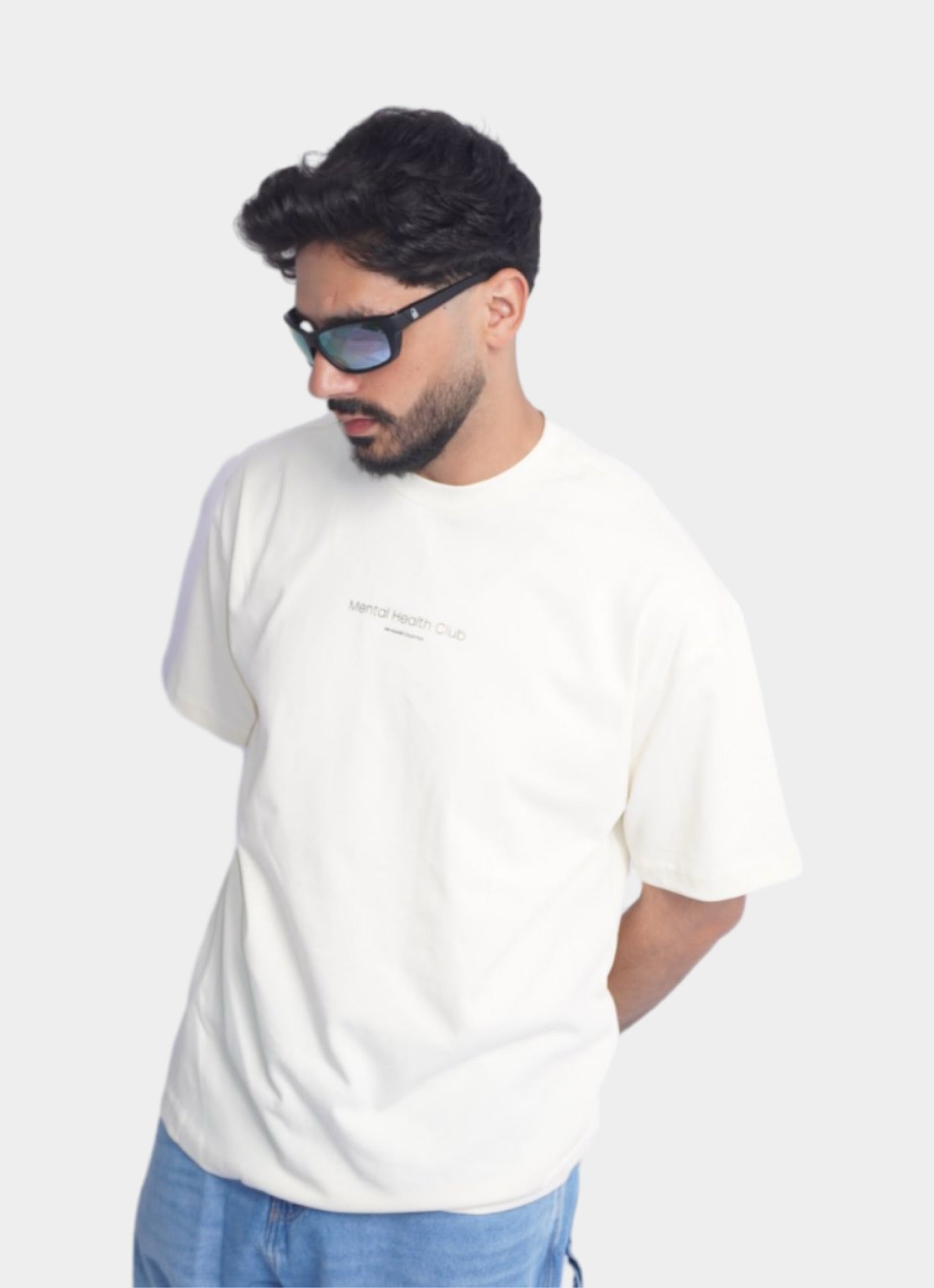 MENTAL HEALTH oversize t-shirt - SOFT BEIGE