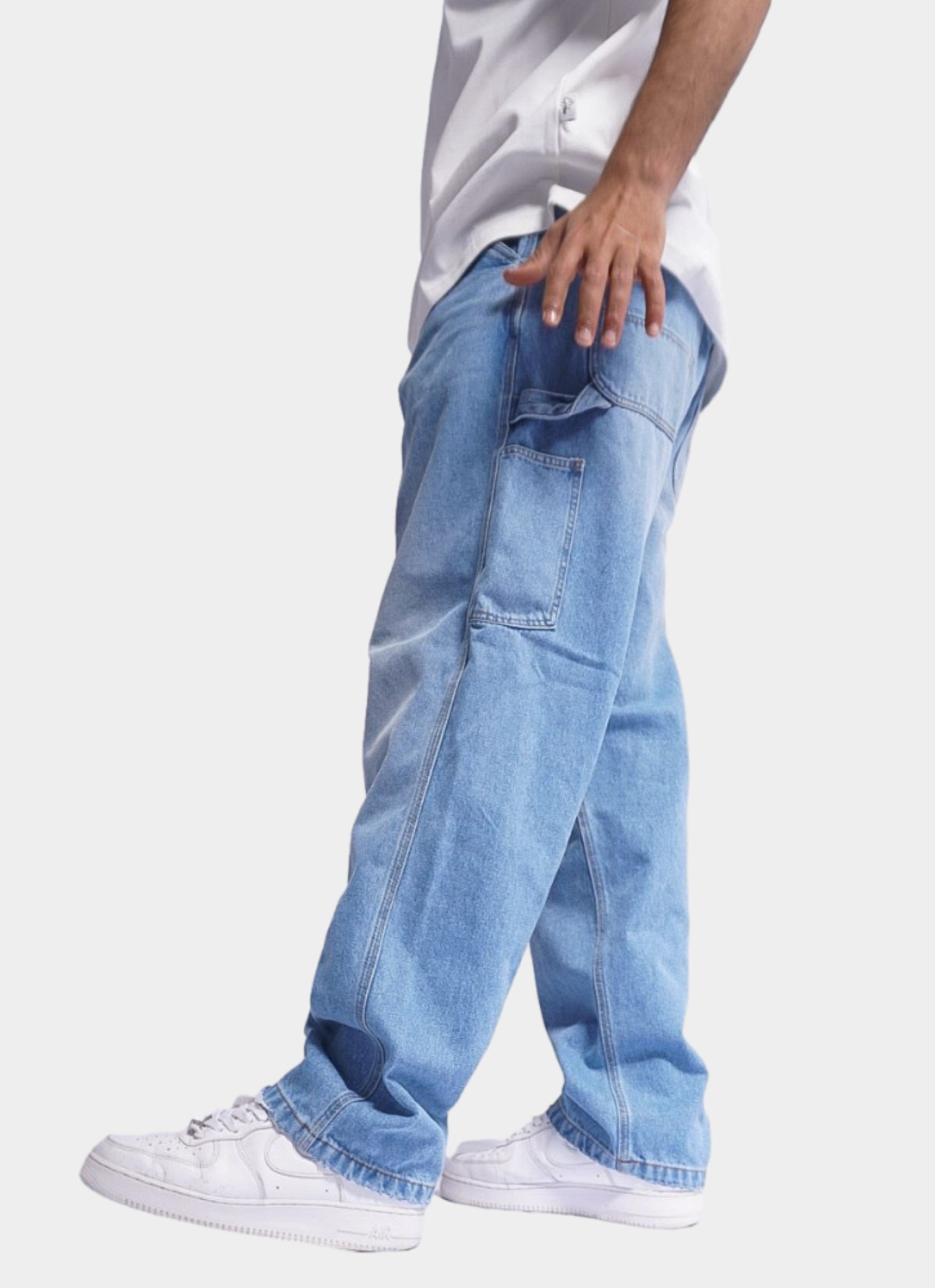 BAGGY 6 POCKET JEANS - LIGHT BLUE