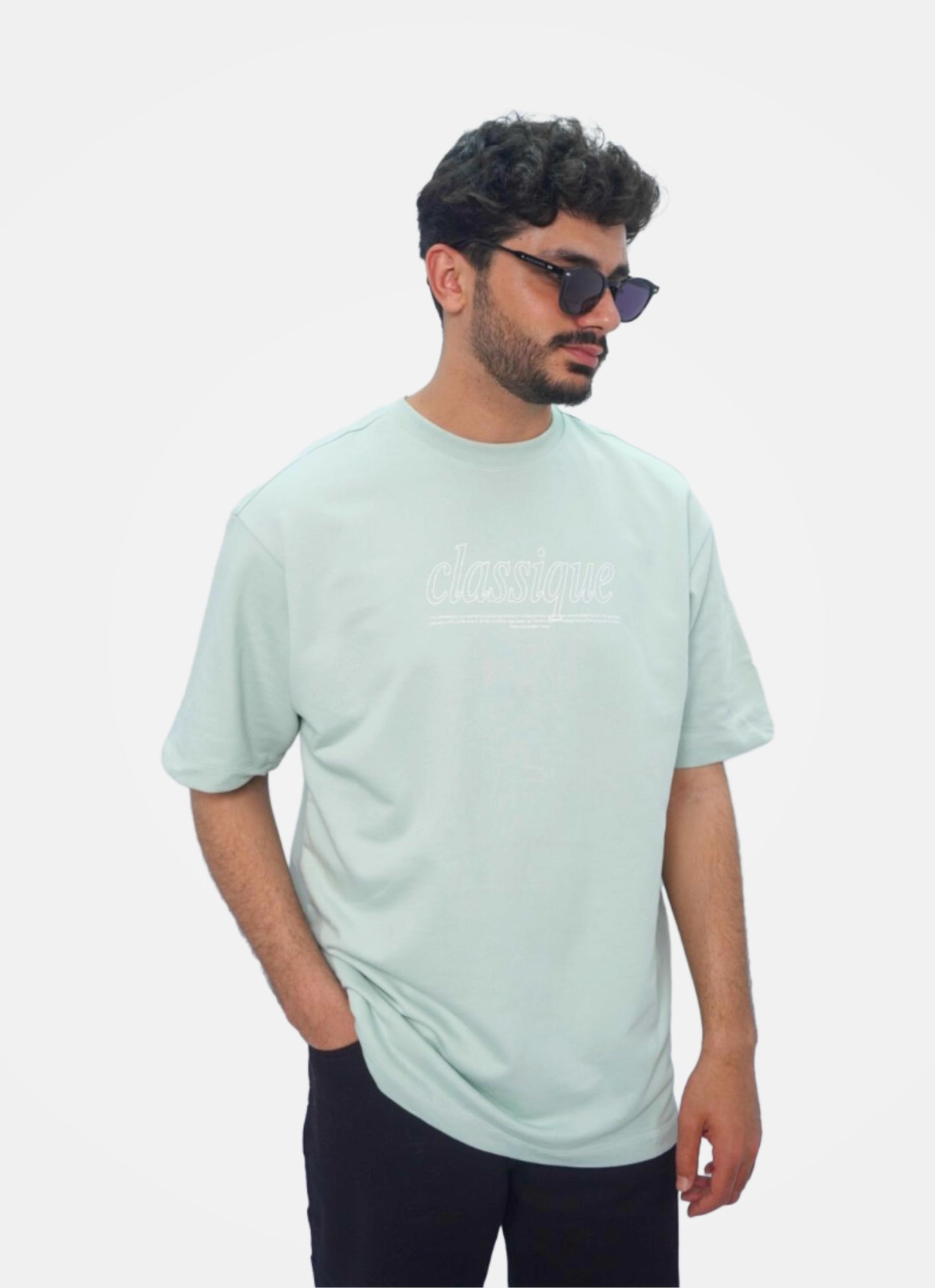 CLASSIQUE oversize t-shirt - GREEN WATER