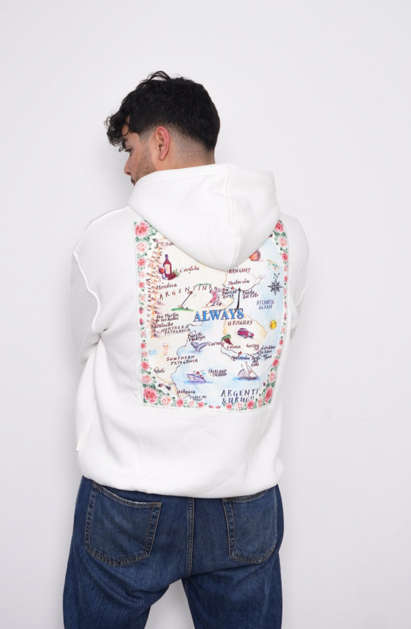 WHITE HOODIE ' ALWAYS '