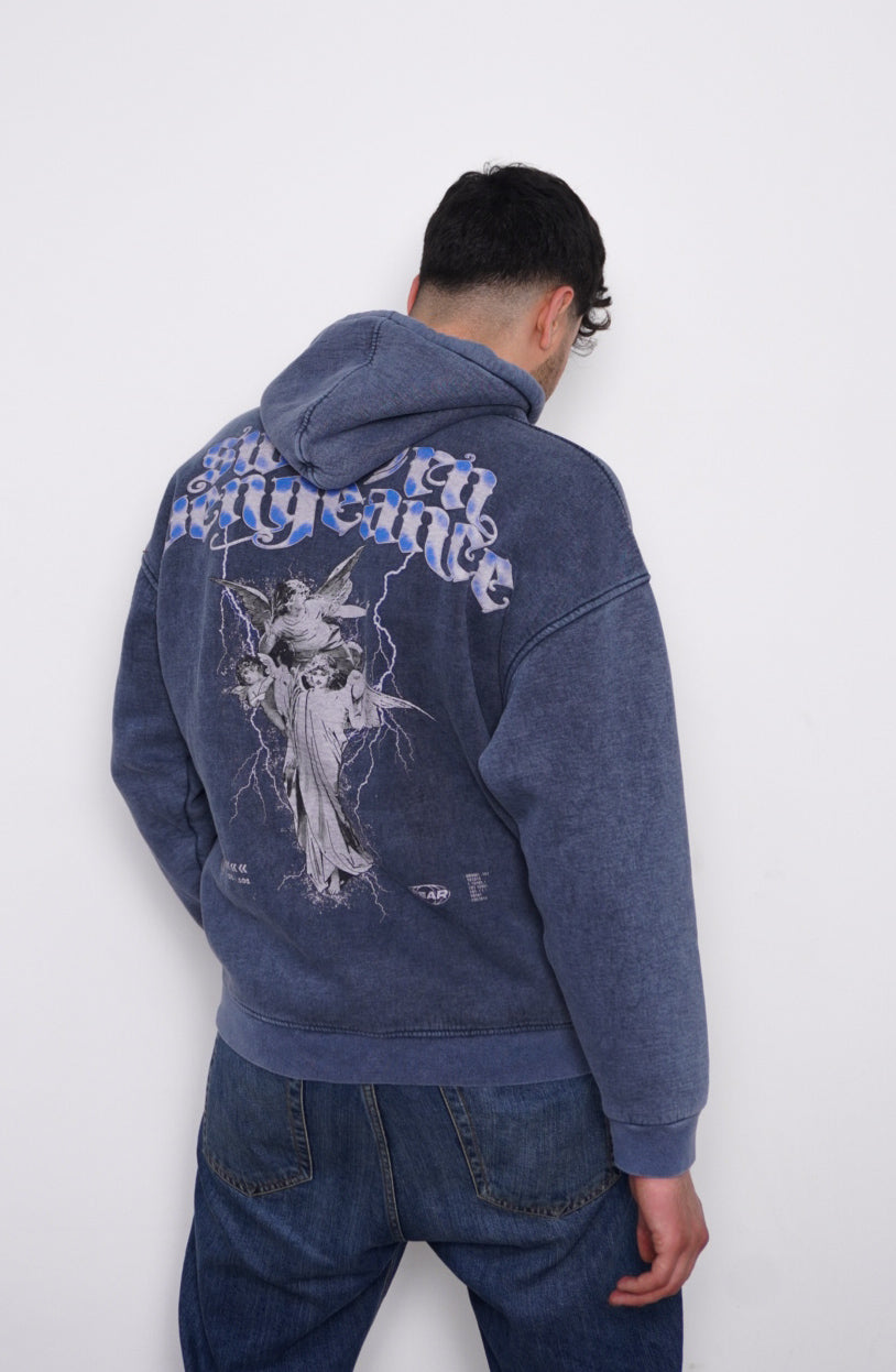 BLUE HOODIE ' FEAR '