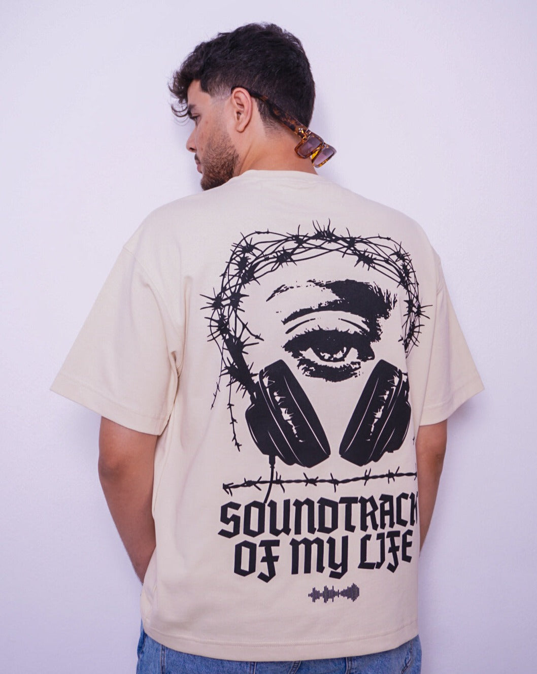 SOUND TRACK oversize t-shirt - BEIGE