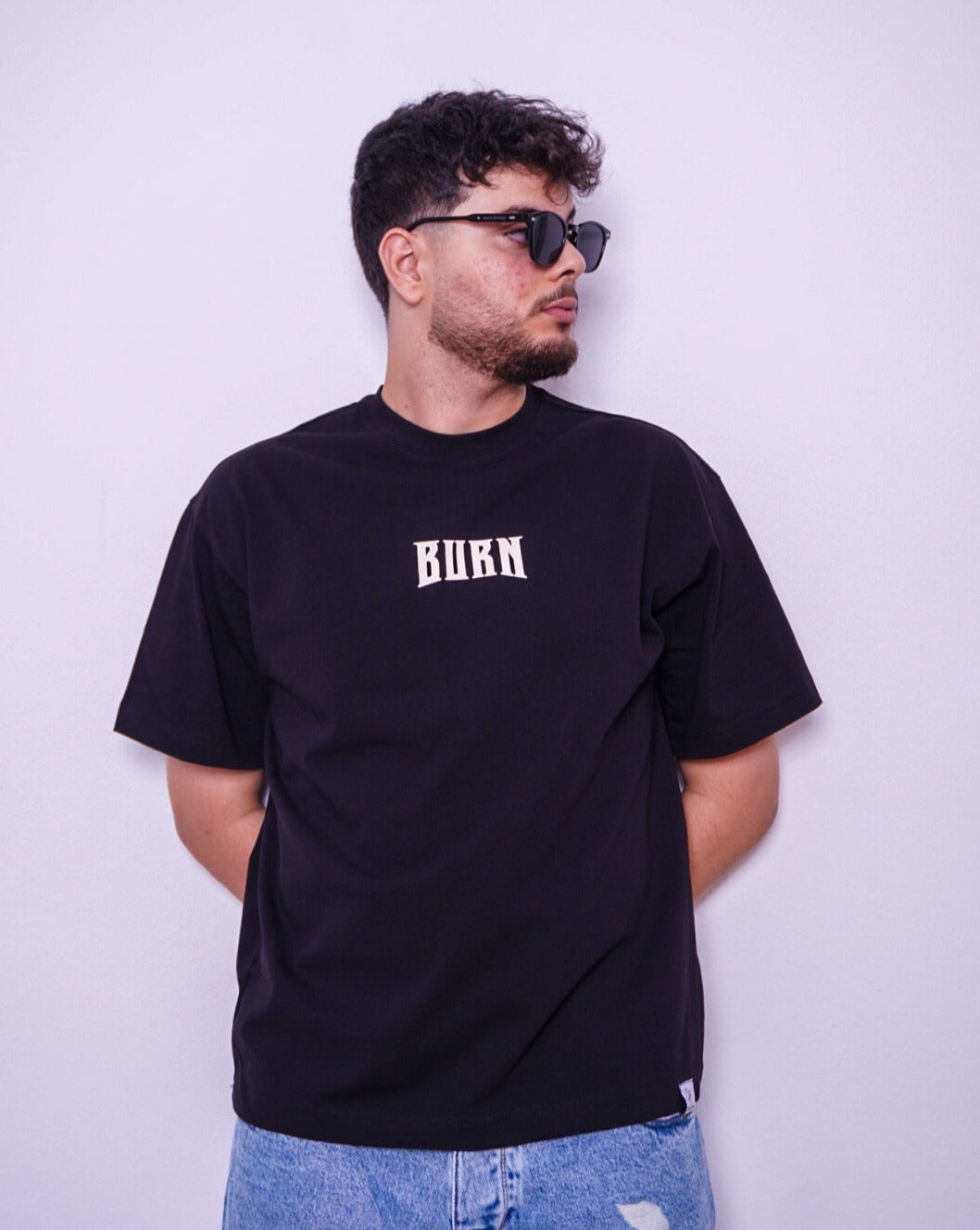 BURN oversize t-shirt - black