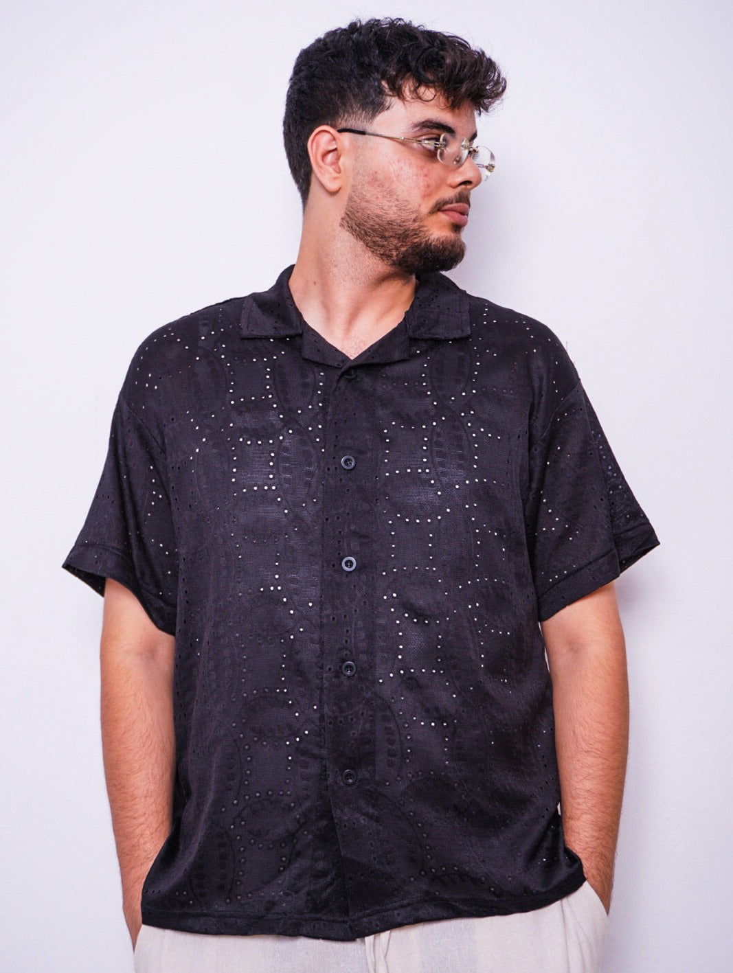 oversize shirt - black