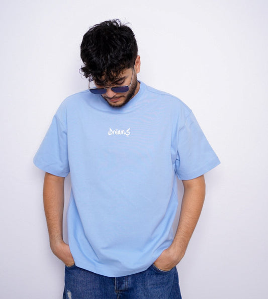 DREAMS AWAIT oversize t-shirt - BLEU