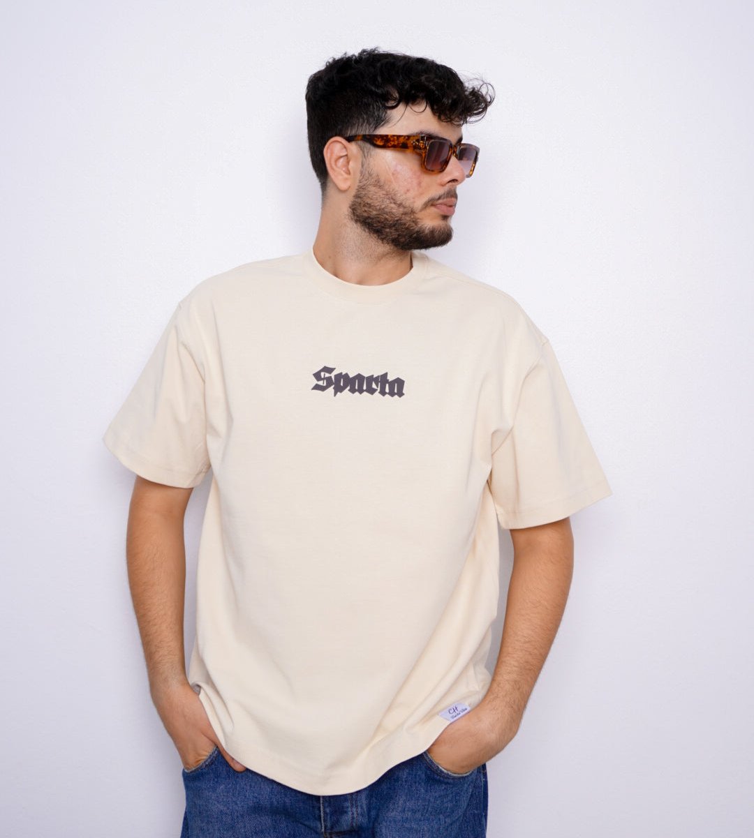 SPARTA oversize t-shirt - BEIGE