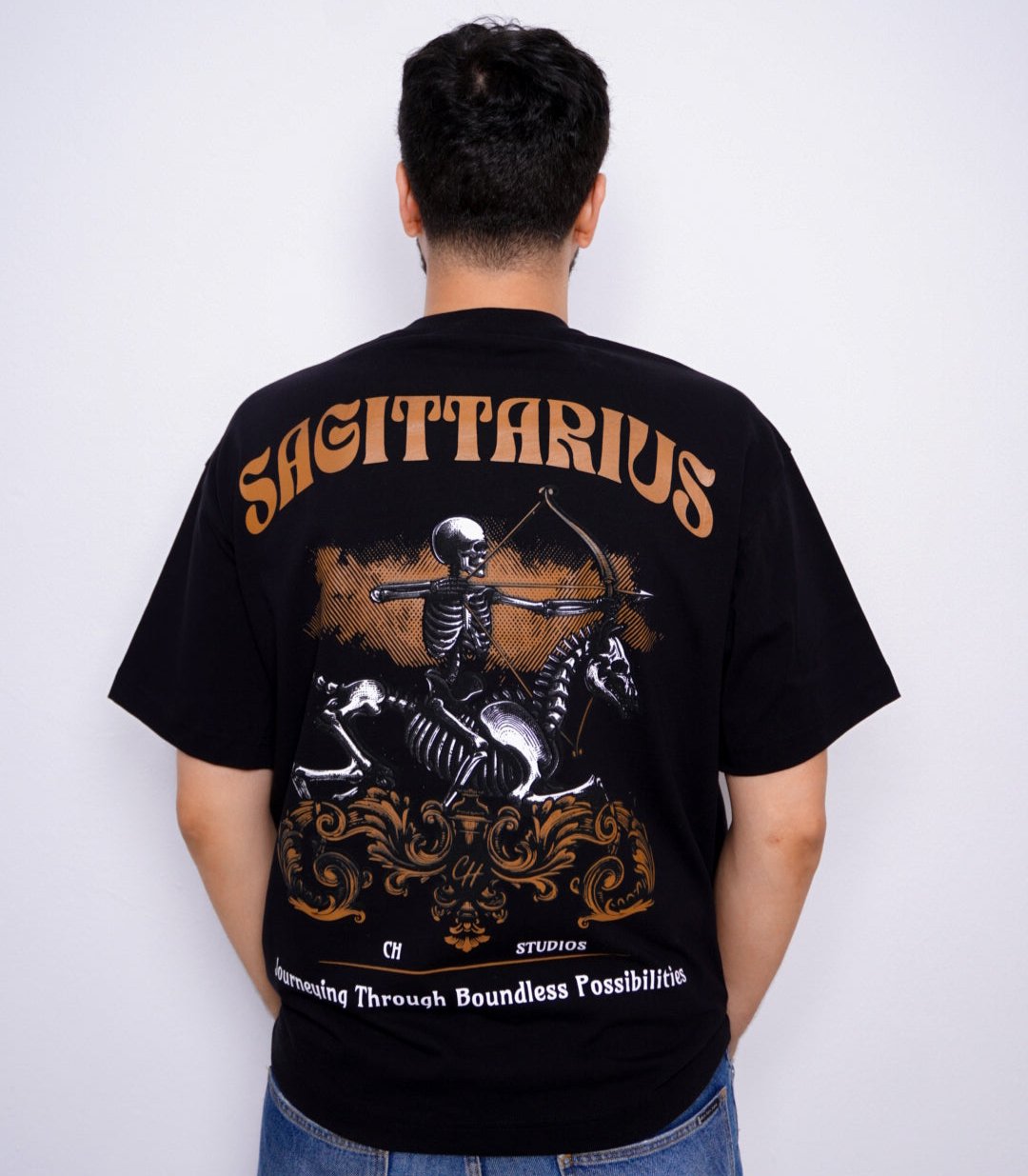 SAGITTARIUS oversize t-shirt - BLACK