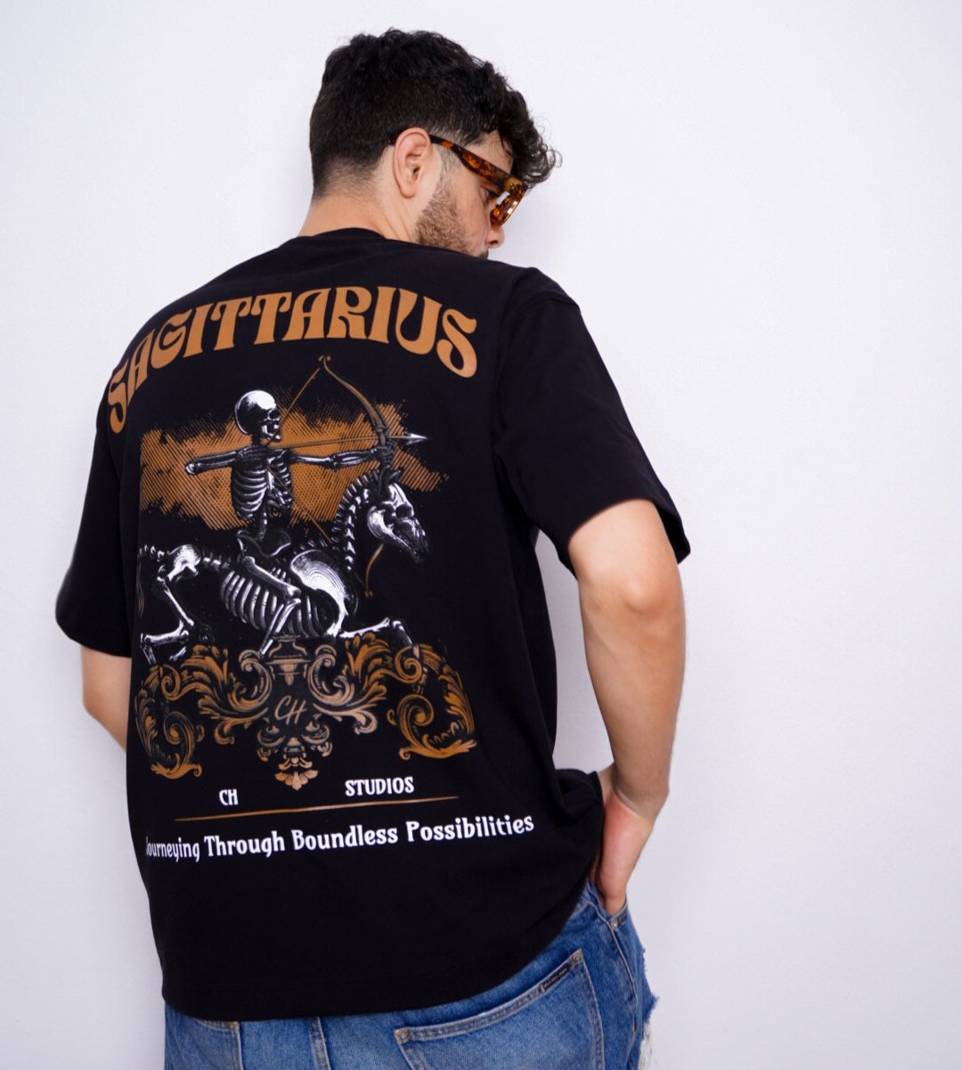 SAGITTARIUS oversize t-shirt - BLACK