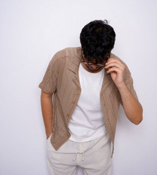 oversize shirt - BROWN