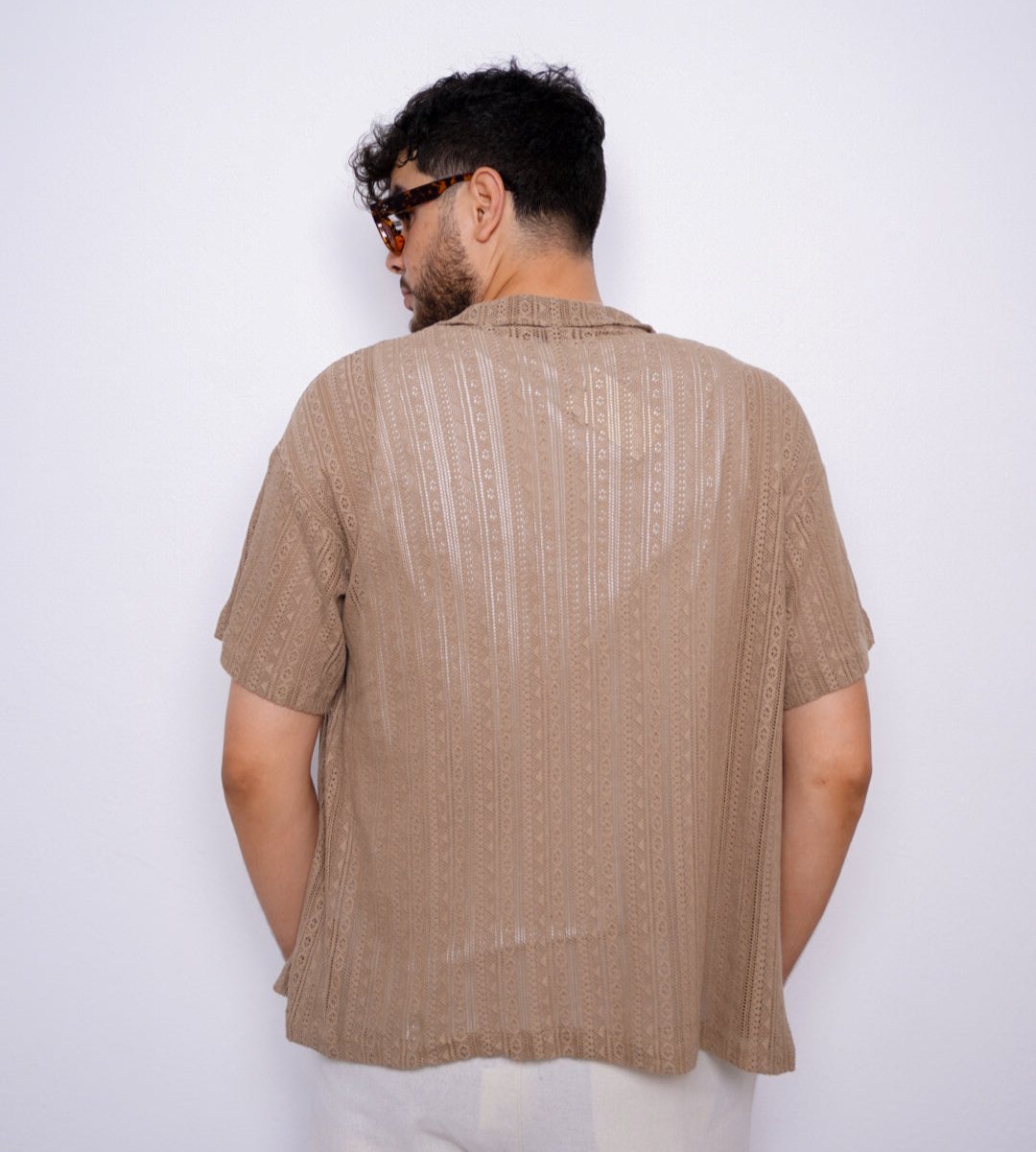 oversize shirt - BROWN