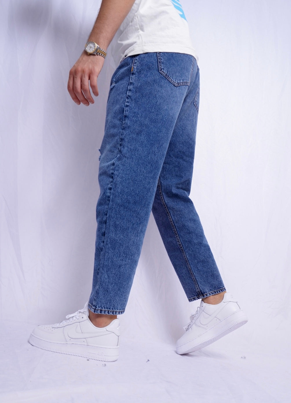 BOYFREIND JEANS - bleu clair