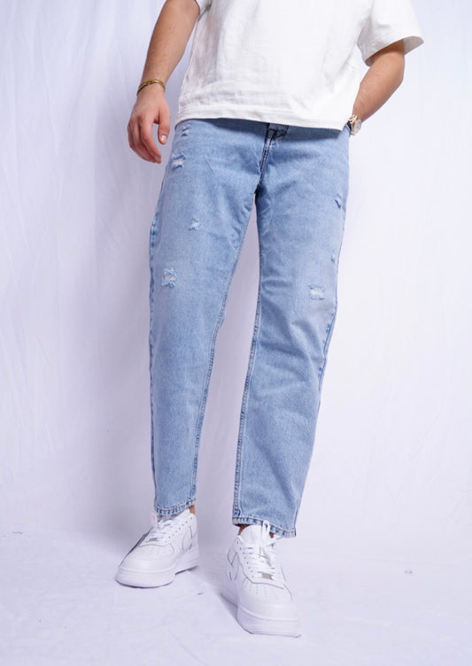 BOYFREIND JEANS - bleu clair 2