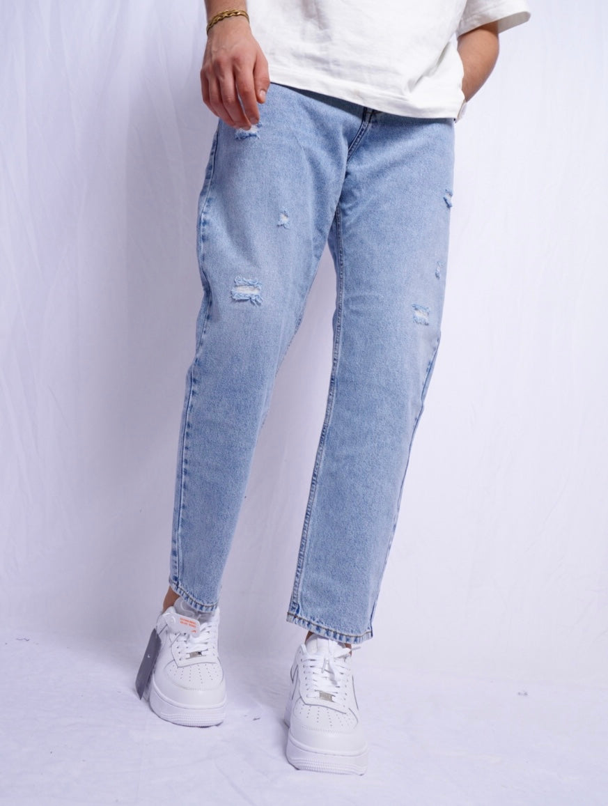 BOYFREIND JEANS - bleu clair 2