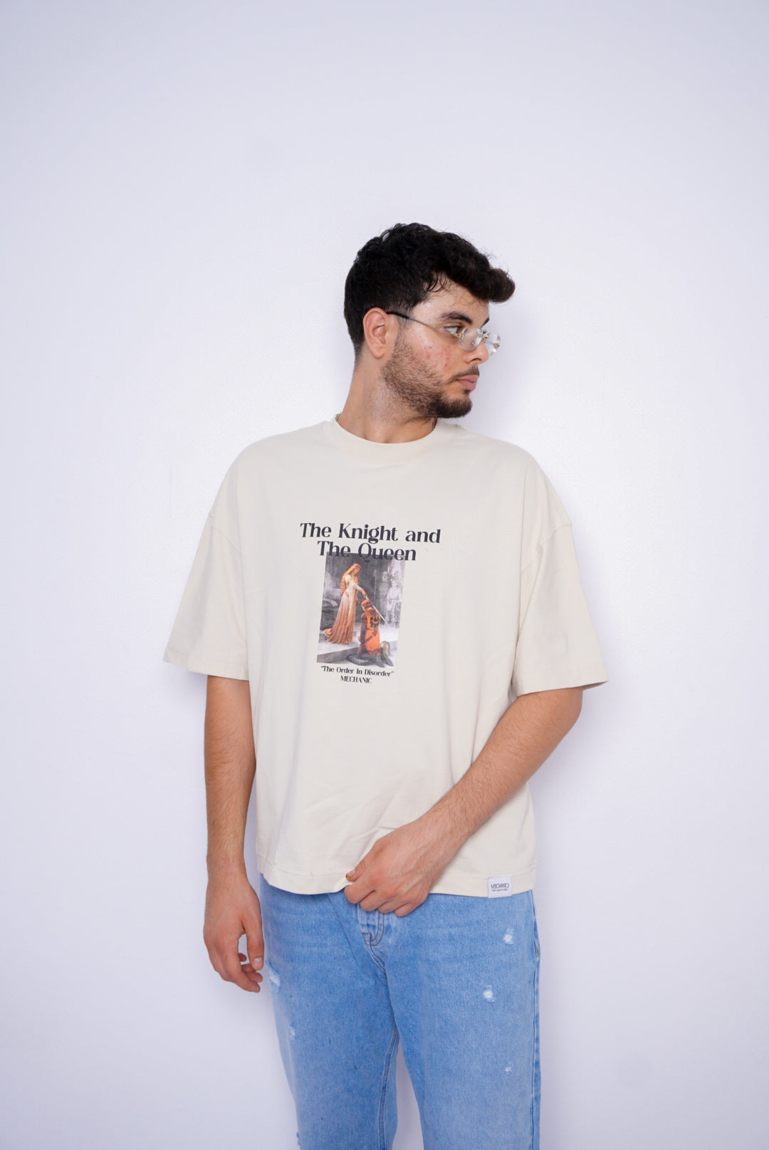 the knight oversize t-shirt - beige