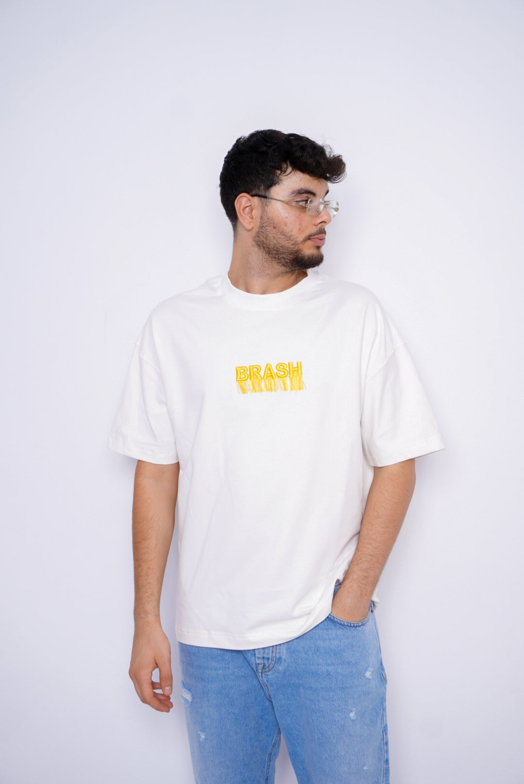 BRASH oversize t-shirt - WHITE