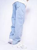 BAGGY  JEANS  ( 3 pocket  )   - bleu clair