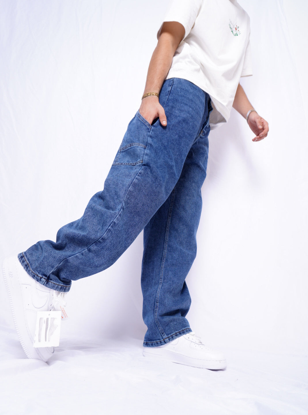 BAGGY JEANS ( 3 pocket ) - bleu