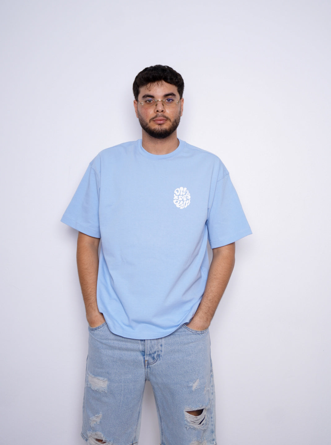 ON MY WAY oversize t-shirt - BLEU