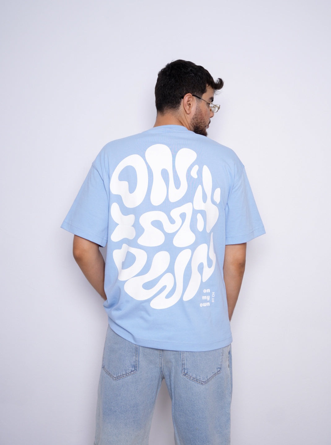 ON MY WAY oversize t-shirt - BLEU