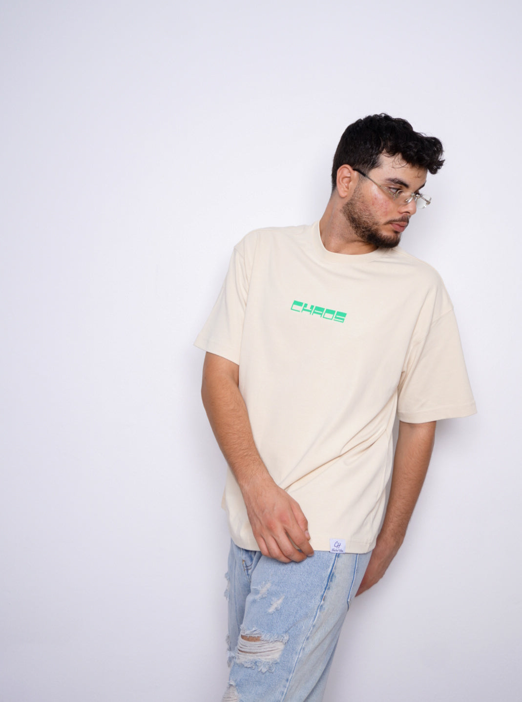 CHAOS oversize t-shirt - BEIGE