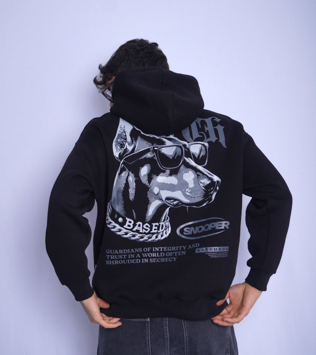 BLACK HOODIE ' SNOOPER '