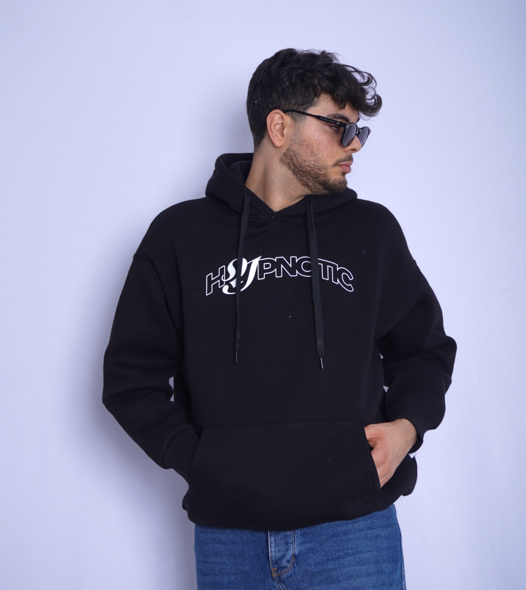 BLACK HOODIE ' HYPNOTIC  '