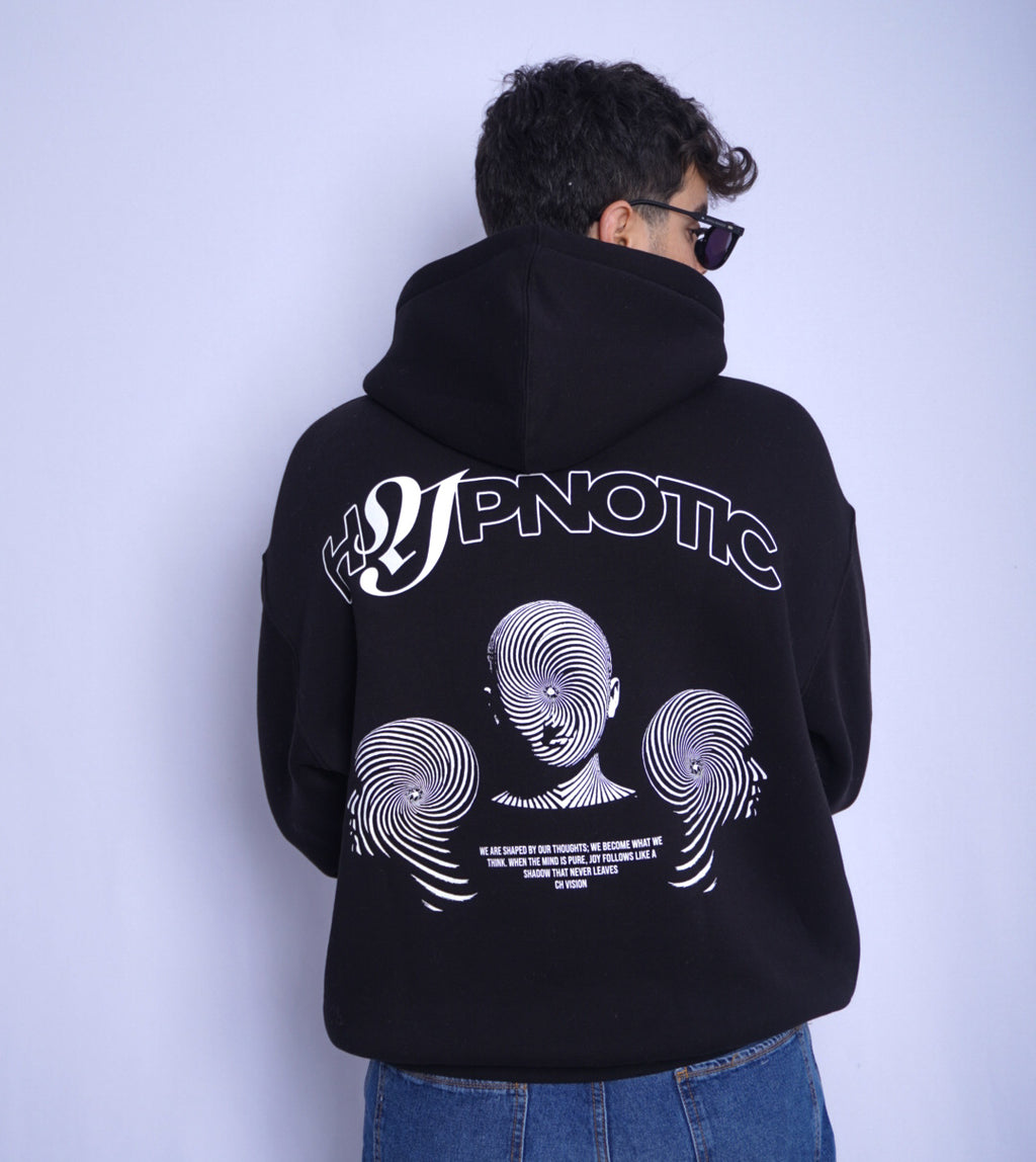 BLACK HOODIE ' HYPNOTIC  '
