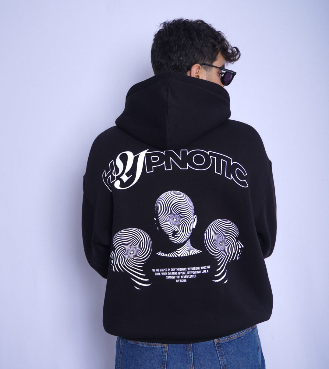 BLACK HOODIE ' HYPNOTIC  '