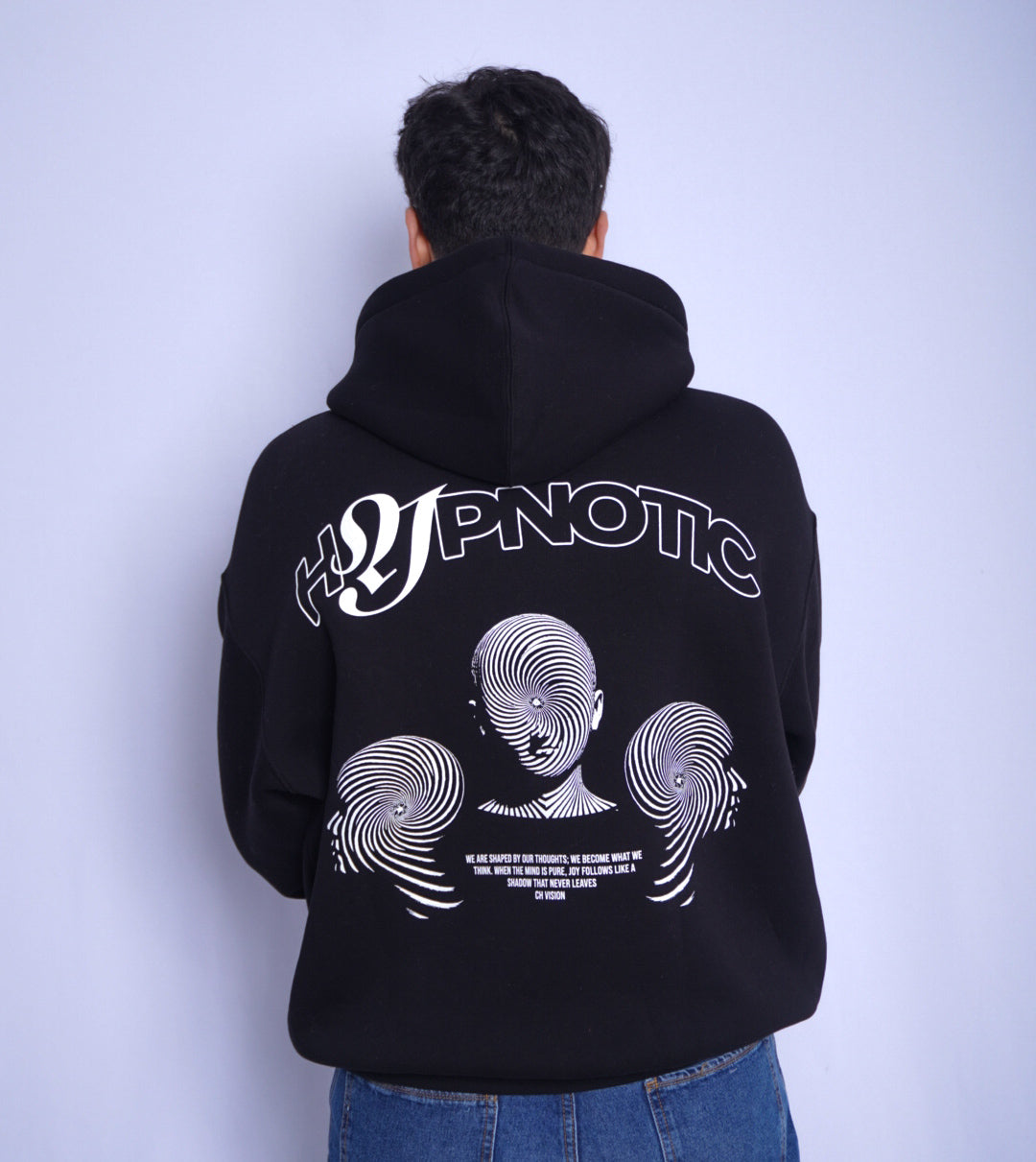 BLACK HOODIE ' HYPNOTIC  '