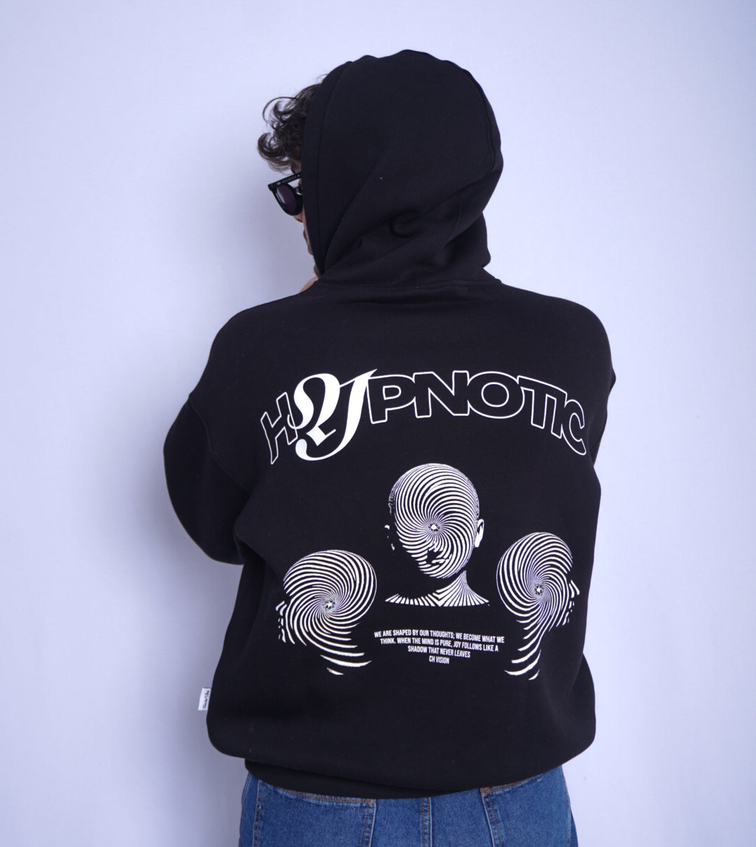 BLACK HOODIE ' HYPNOTIC  '