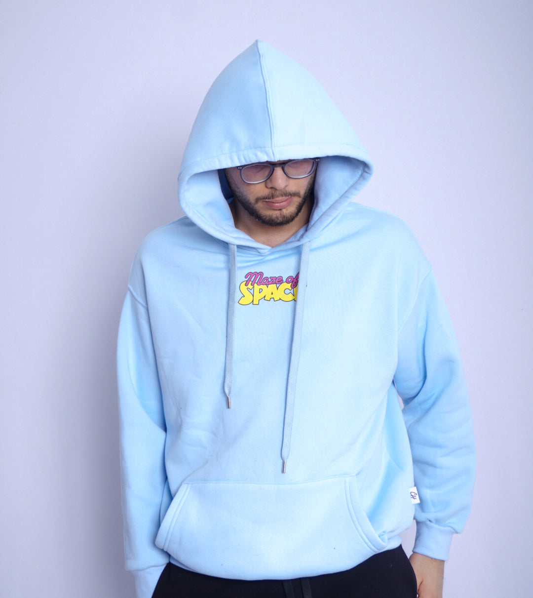 SKY BLEU HOODIE ' MAZE OF SPAVE '