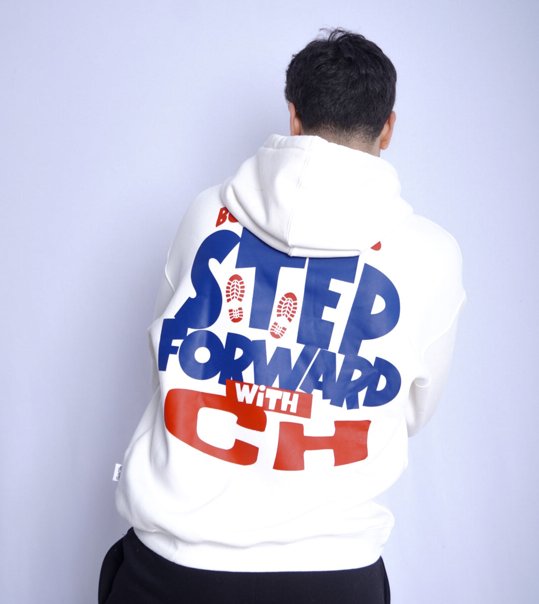 WHITE HOODIE ' STEP '