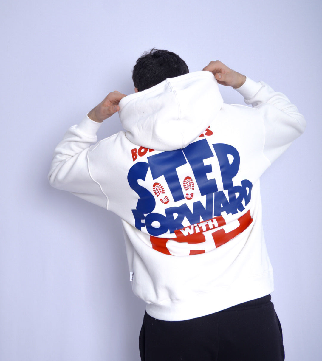 WHITE HOODIE ' STEP '