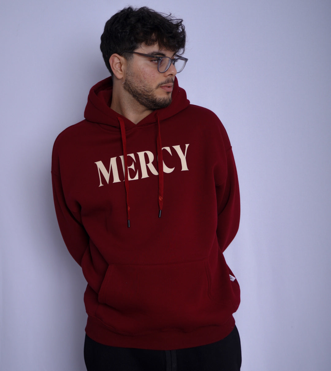 BURGUNDY  HOODIE ' MERCY '