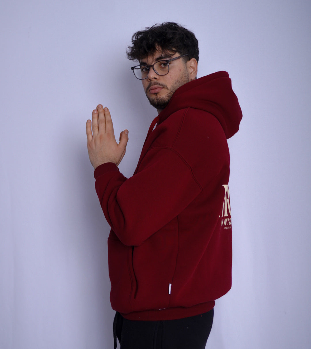 BURGUNDY  HOODIE ' MERCY '