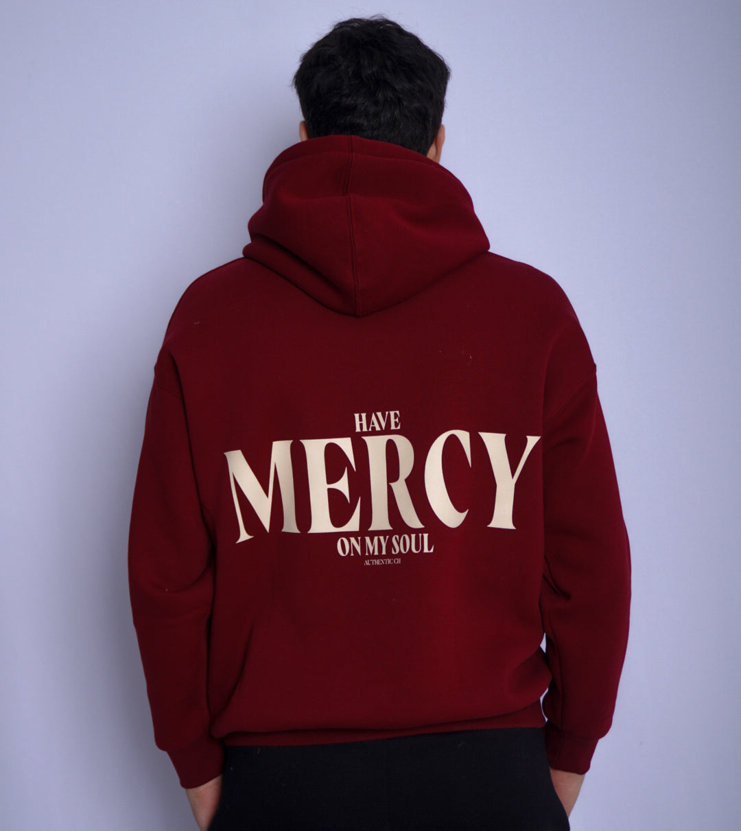 BURGUNDY  HOODIE ' MERCY '