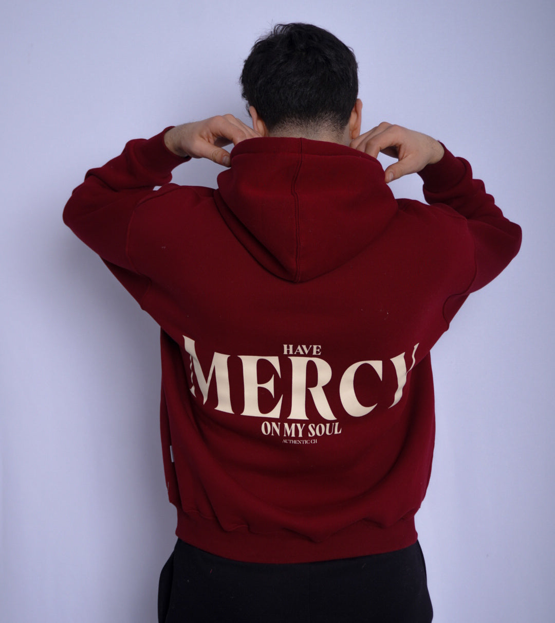 BURGUNDY  HOODIE ' MERCY '