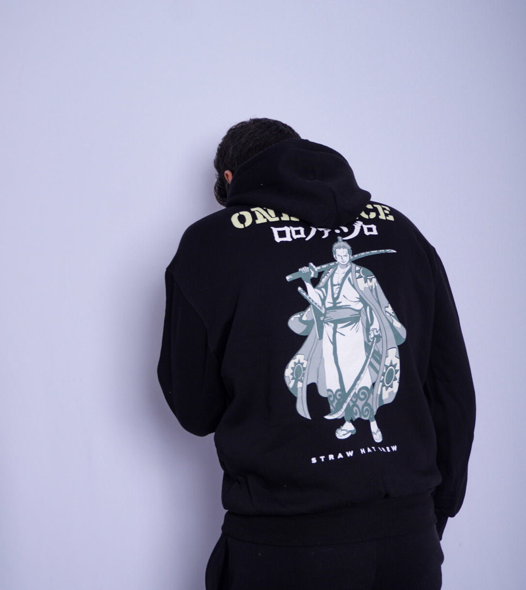 BLACK HOODIE ' ONE PIECE '