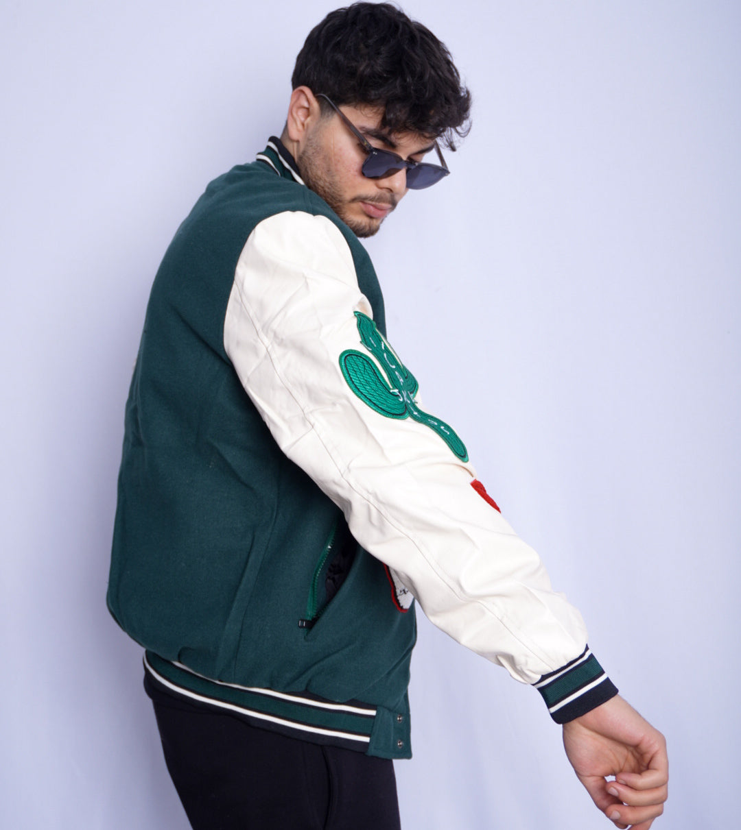 GREEN VARSITY JACKET