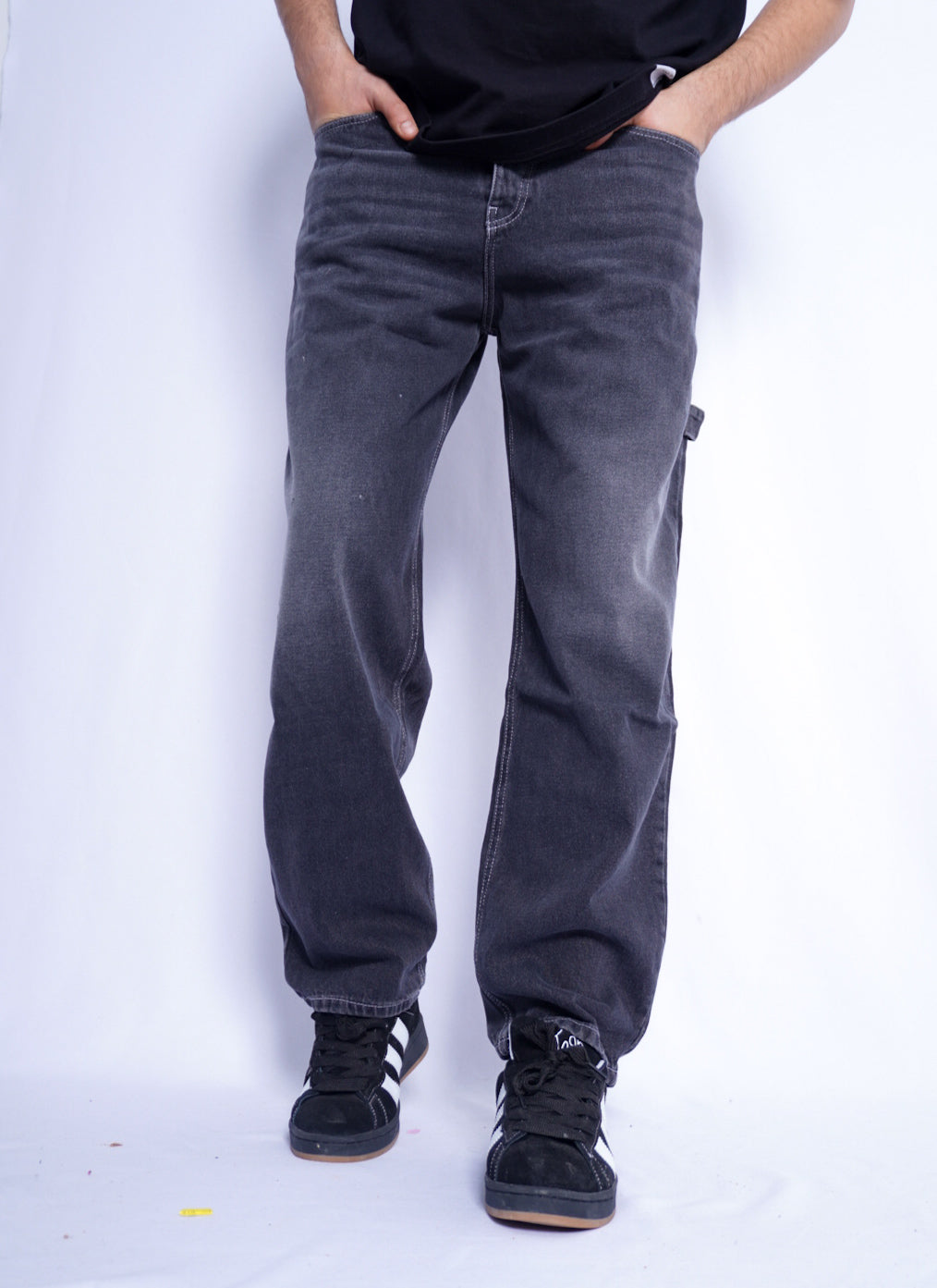 BAGGY  JEANS  ( 3 pocket  )   - GREY