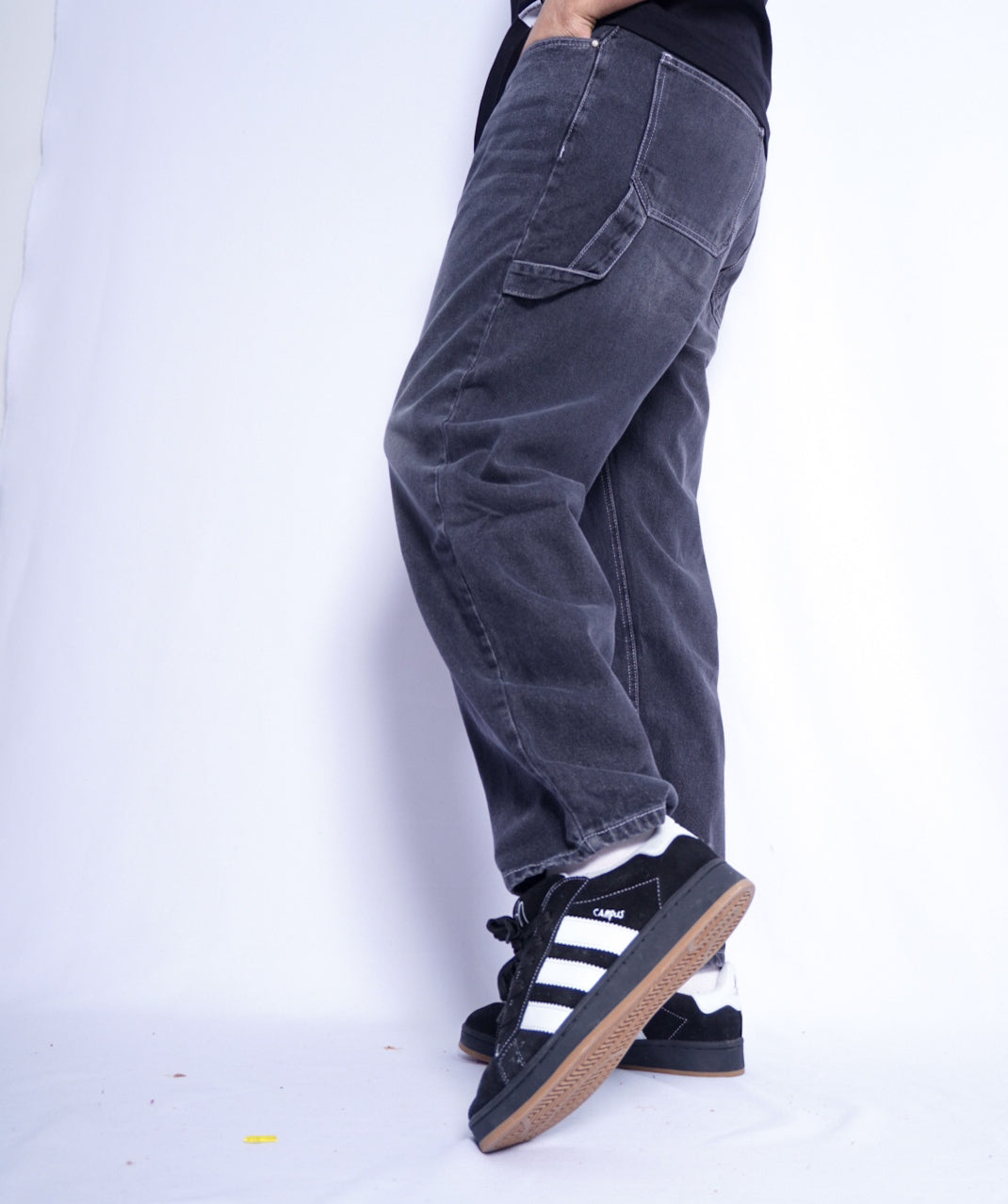 BAGGY  JEANS  ( 3 pocket  )   - GREY