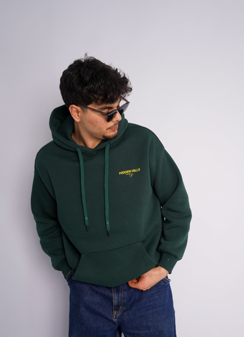 GREEN HOODIE ' HIDDEN HILLS '