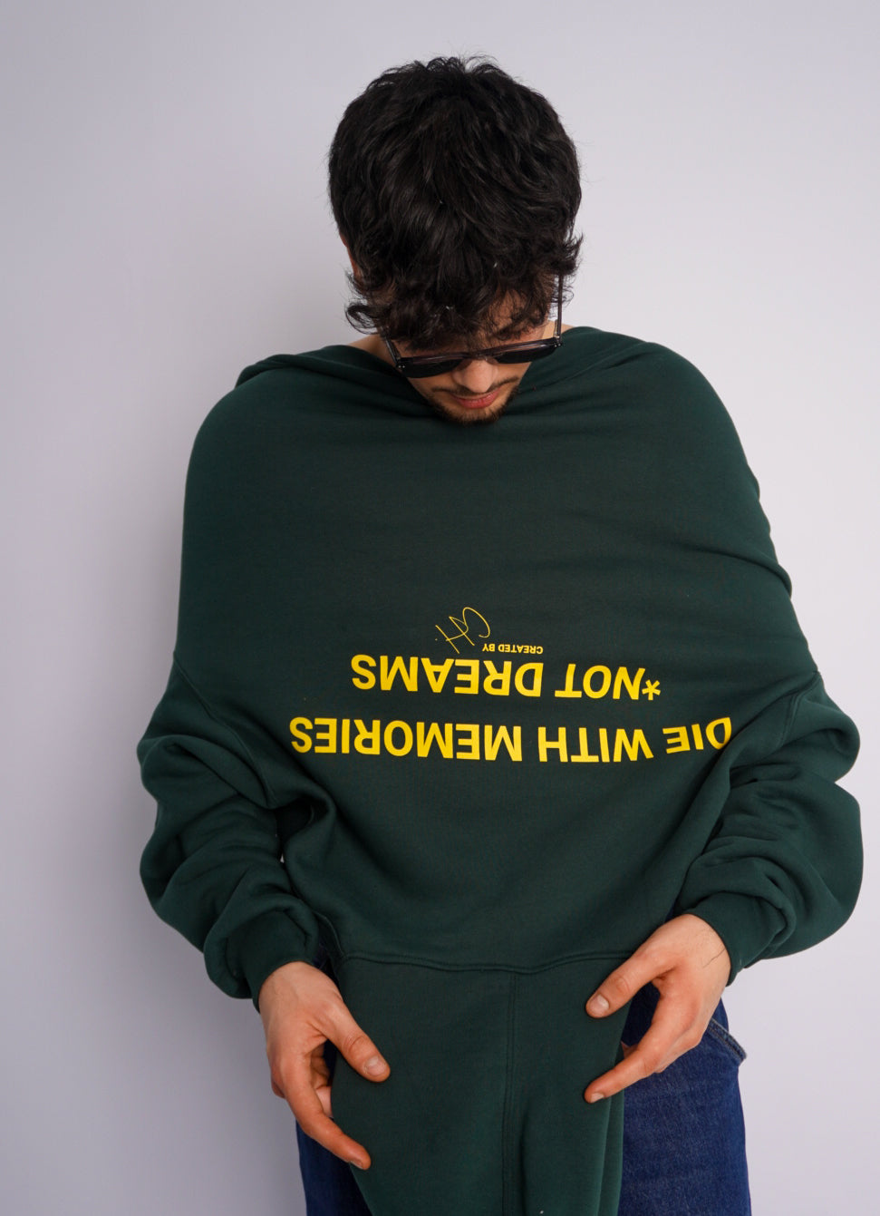 GREEN HOODIE ' HIDDEN HILLS '