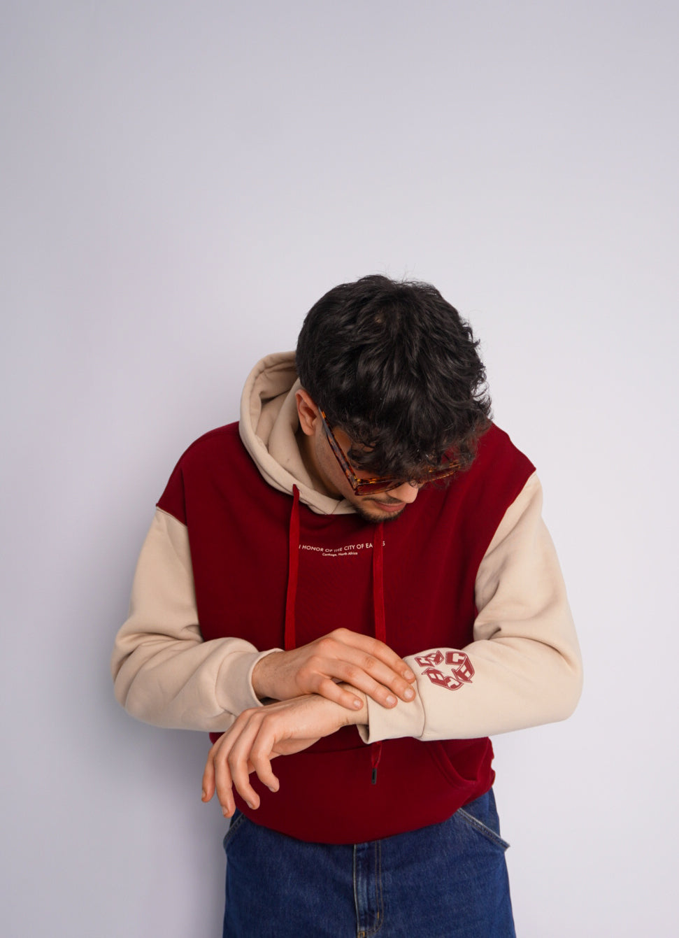 BURGUNDY HOODIE ' CARTHAGE '