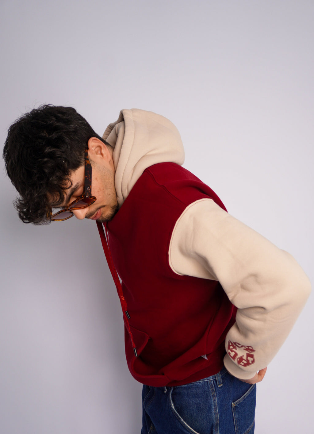BURGUNDY HOODIE ' CARTHAGE '