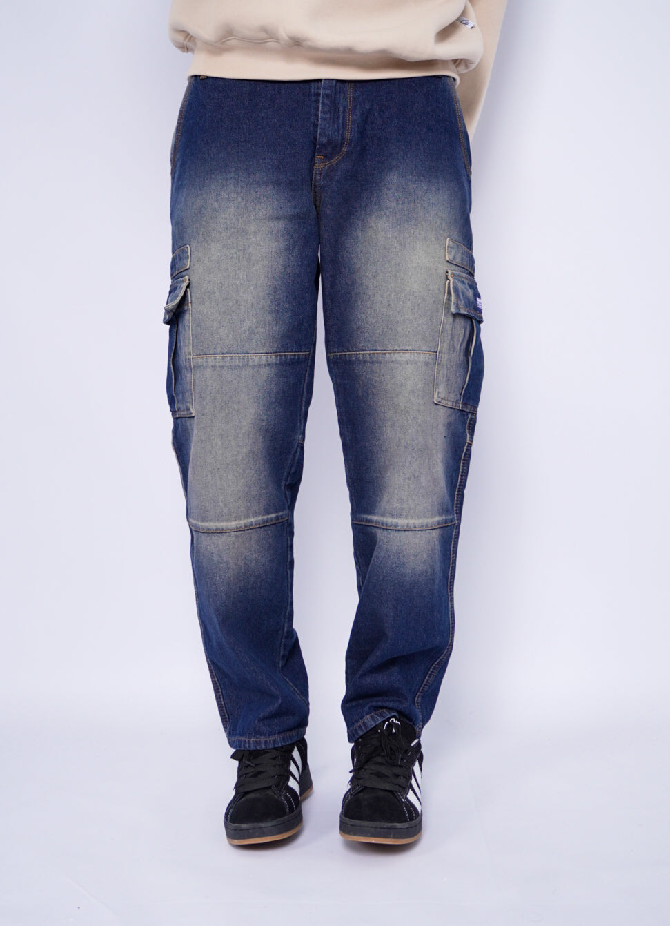 BAGGY CARGO  - DIRTY BLEU JEANS