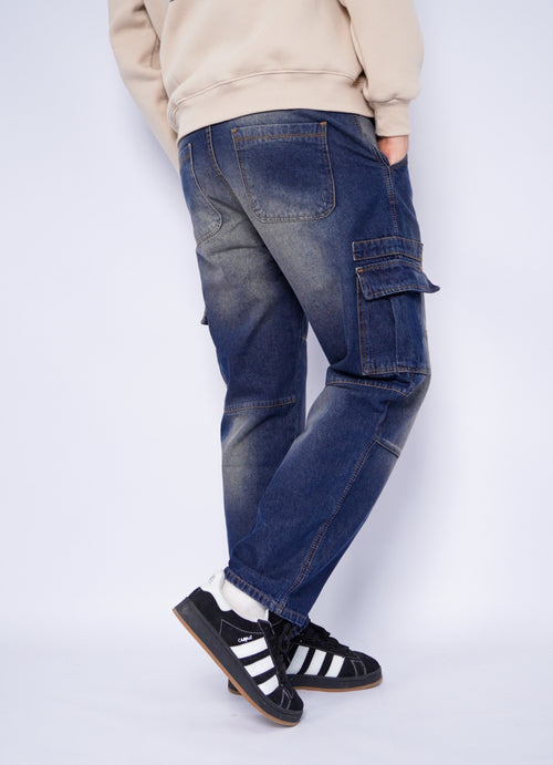 BAGGY CARGO  - DIRTY BLEU JEANS